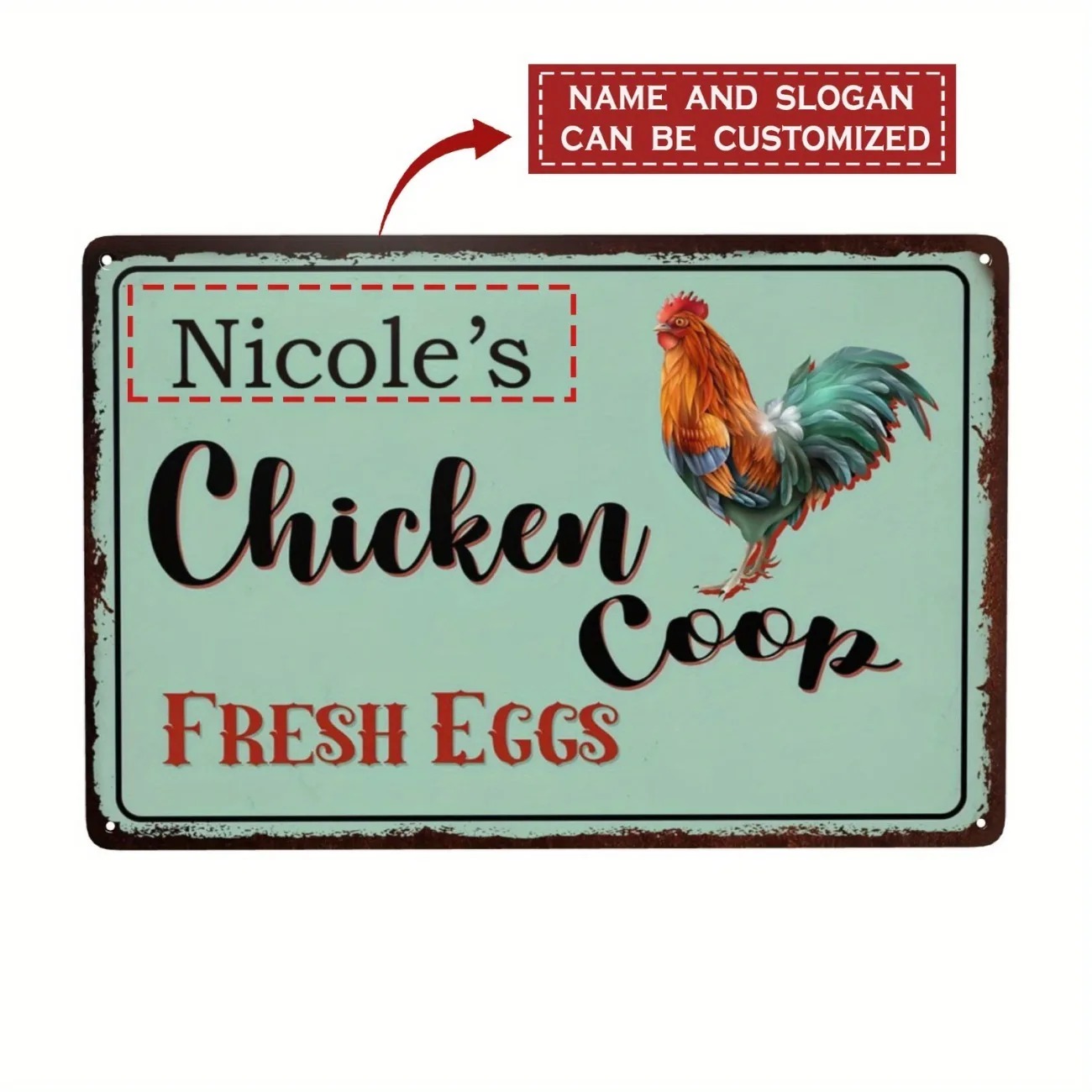 Custom Text Chicken Coop Sign  - Urban Farming Wall recension och pris