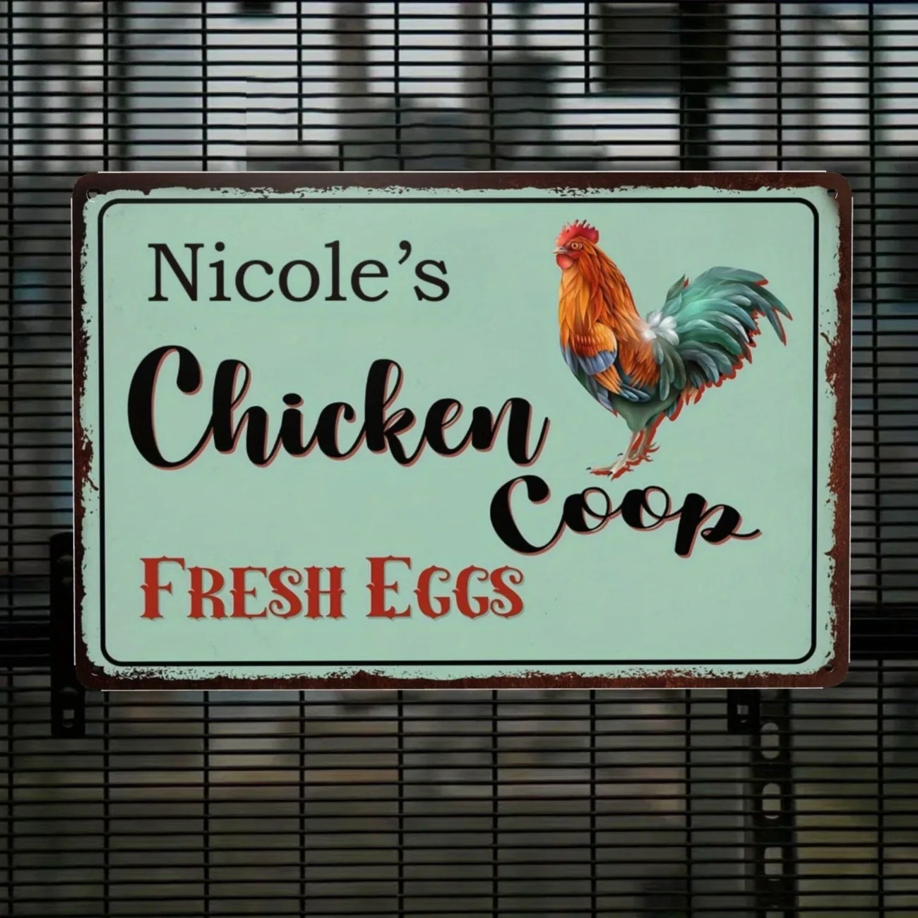 Custom Text Chicken Coop Sign  - Urban Farming Wall recension och pris