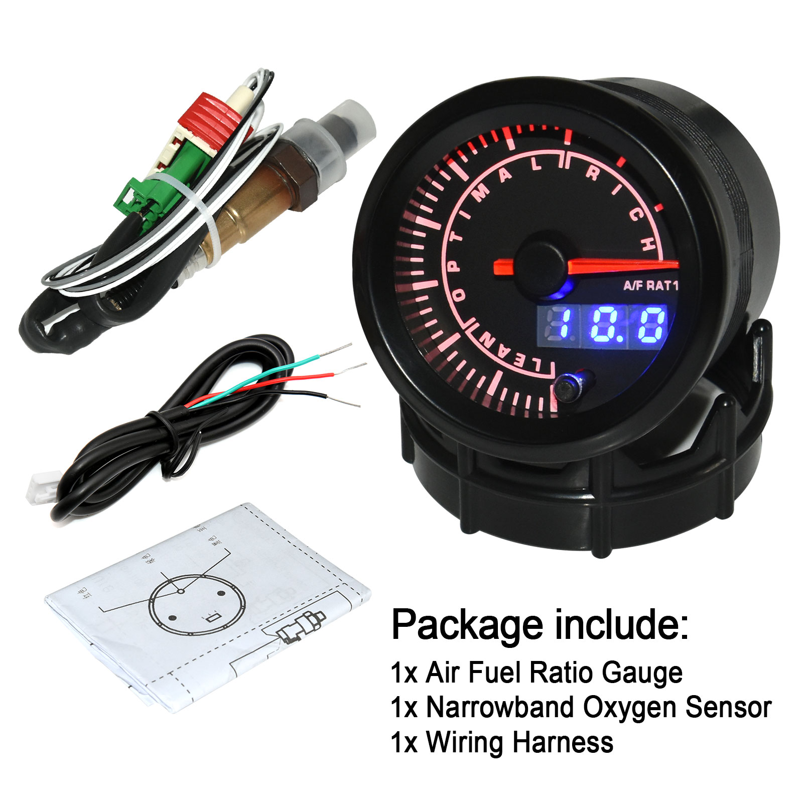 A 52mm Narrowband Air Fuel Rat - Do Oxygen Meter recension och pris